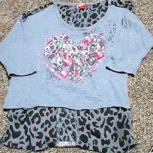 Leopard and Sparkle Bongo Tee for girl